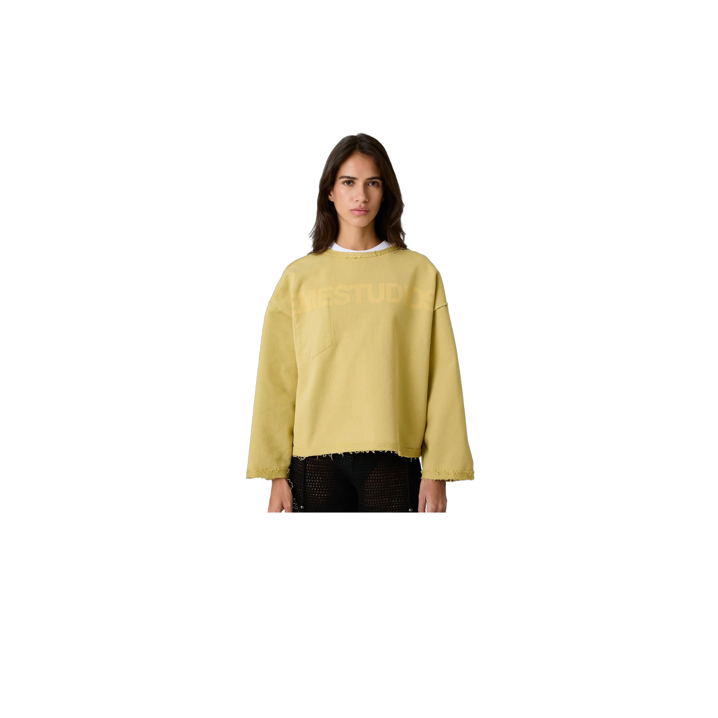 Eme Studios Pocket Antique Green Reverse Crewneck