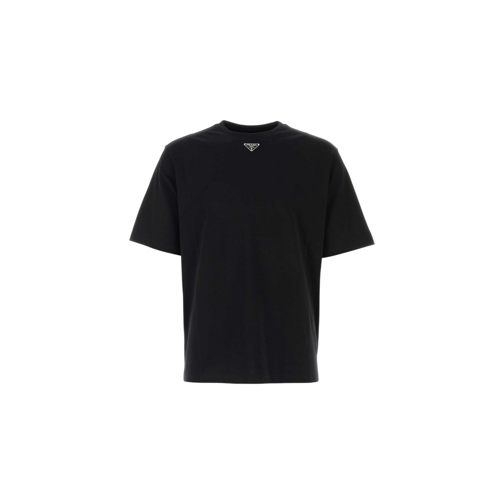Prada Logo Plaque Crewneck T-Shirt