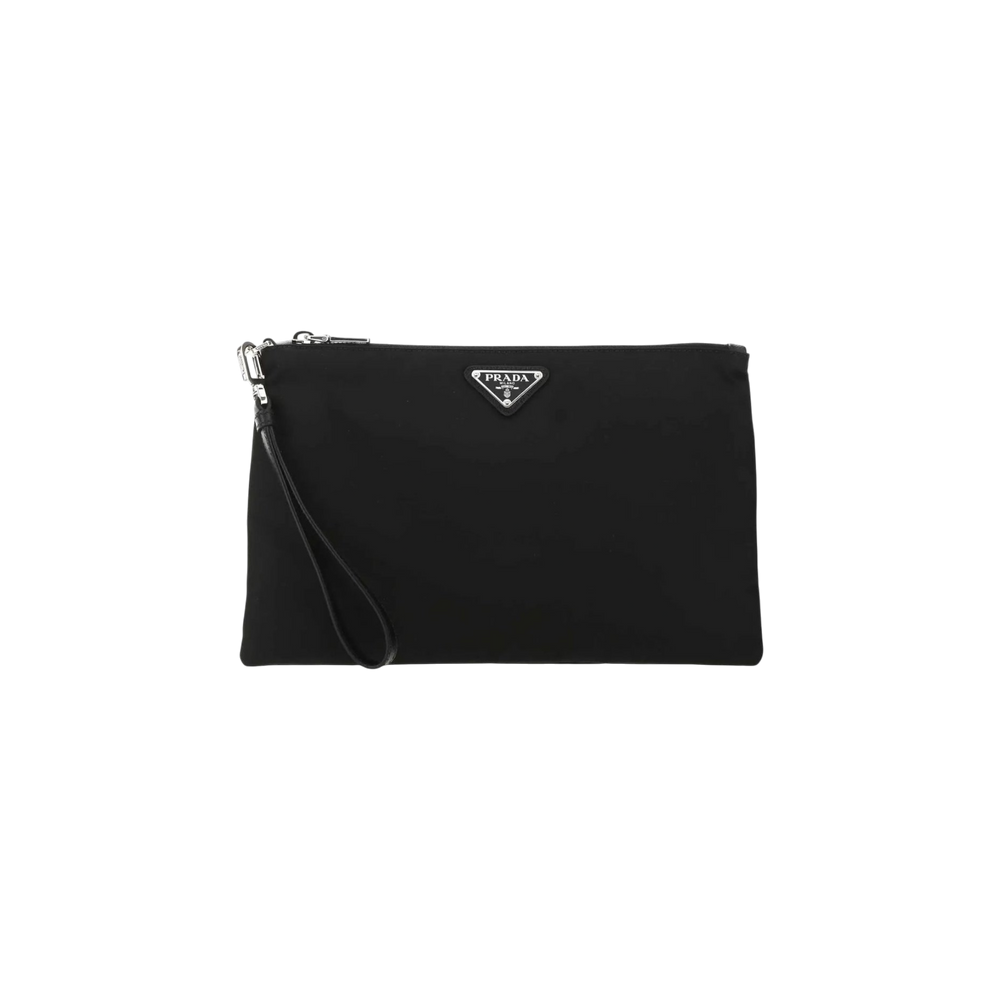 Prada Logo Plaque Pouch