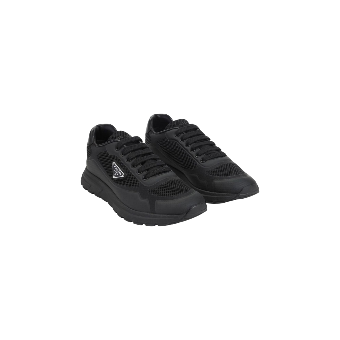 Prada Triangle-Logo Lace-Up