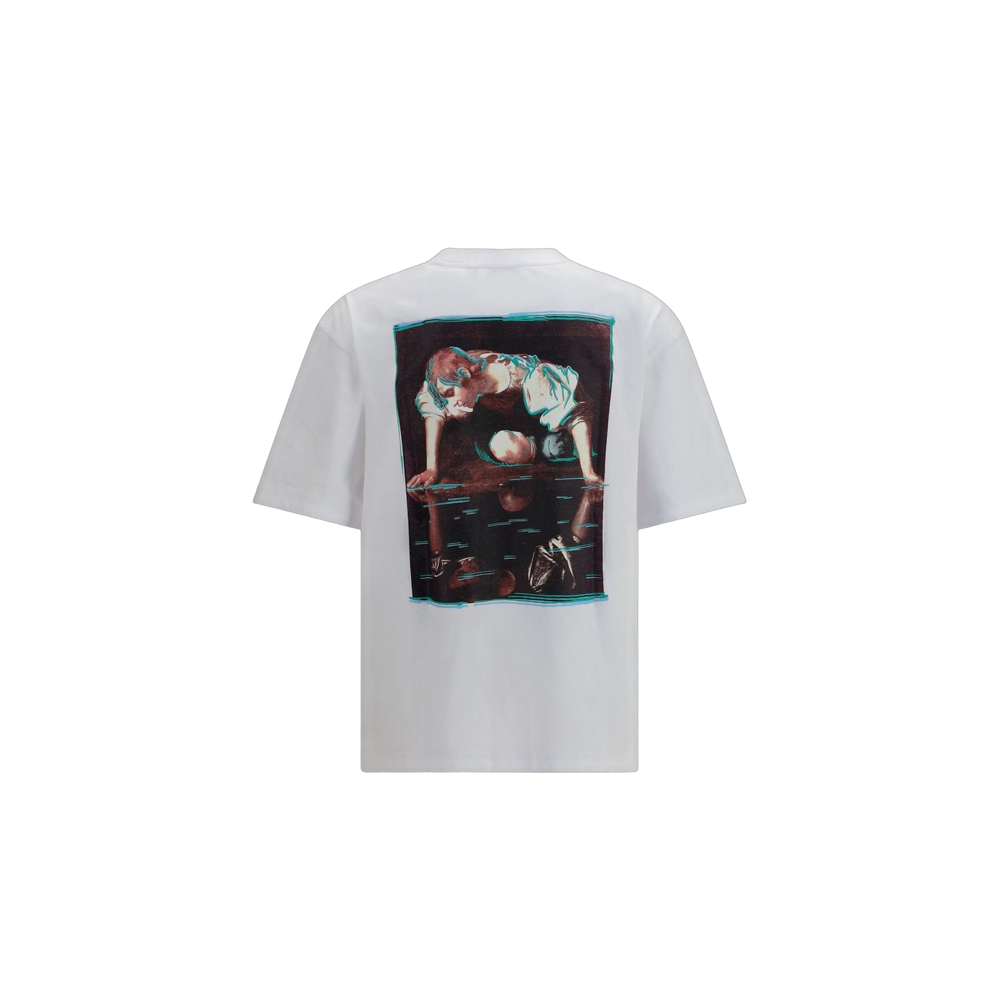 Remera Off-White Skate Narciso Print Blanco
