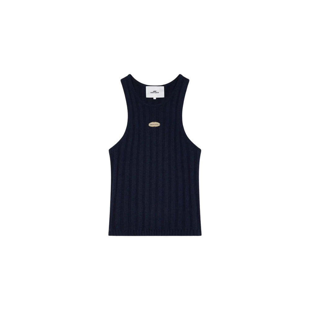 Eme Studios Rib Navy Tank Top