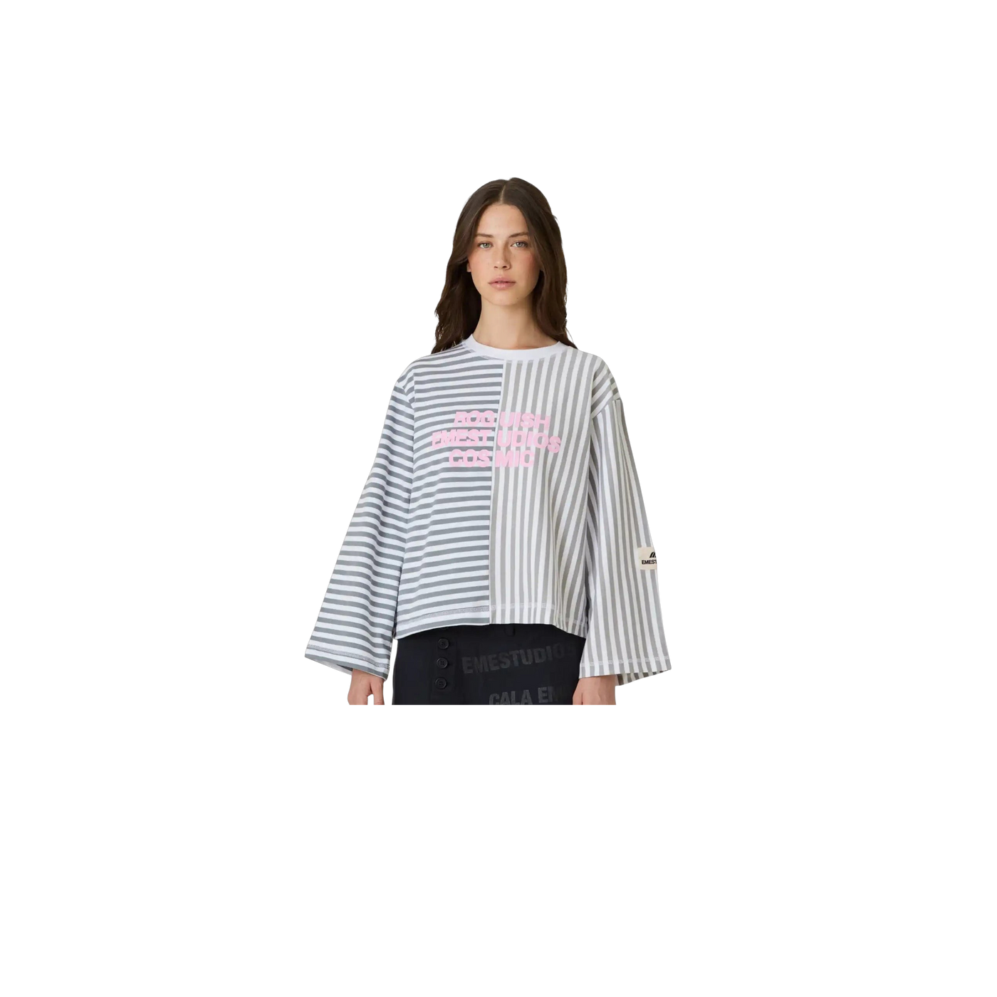 Eme Studios Roguish Heather Grey Striped Long Sleeve