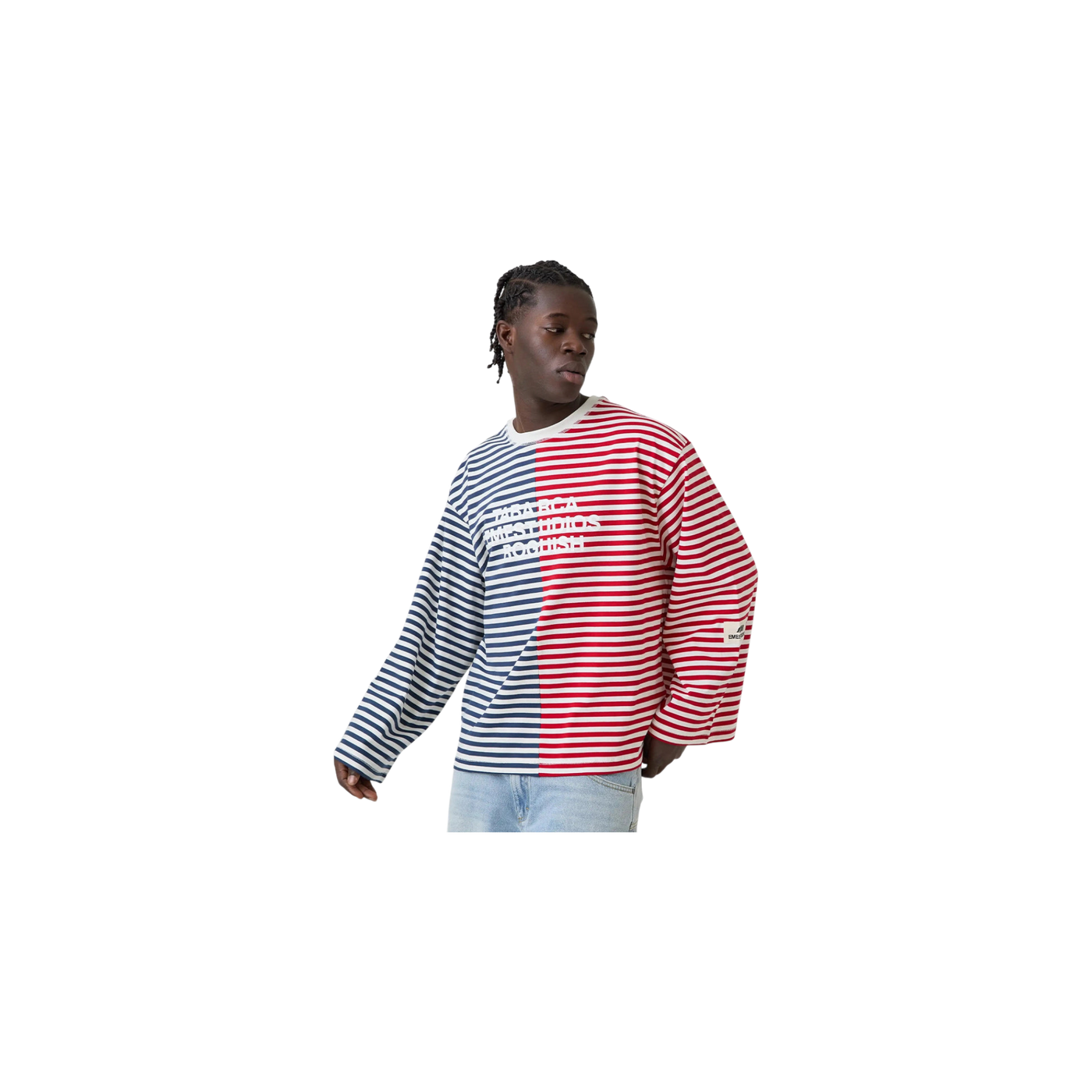 Eme Studios Roguish Navy Striped Long Sleeve