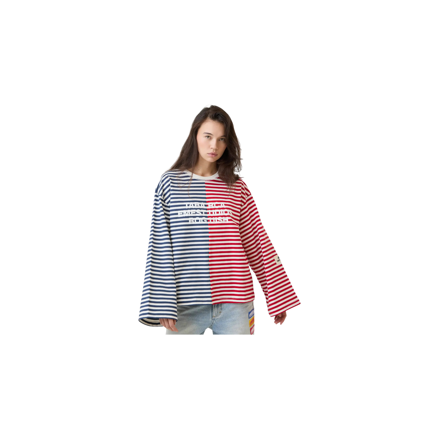 Eme Studios Roguish Navy Striped Long Sleeve