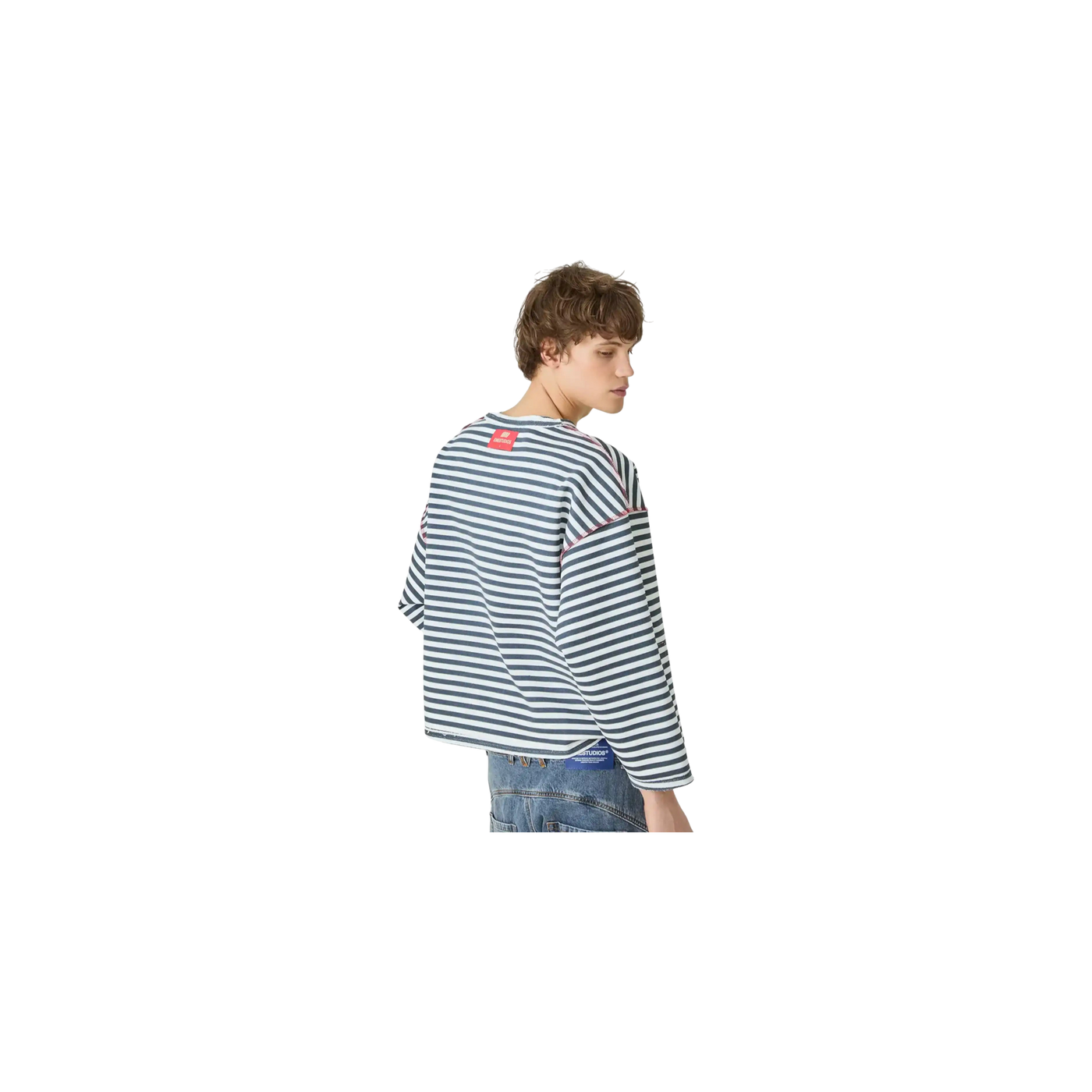 Eme Studios Sade Navy Reverse Crewneck