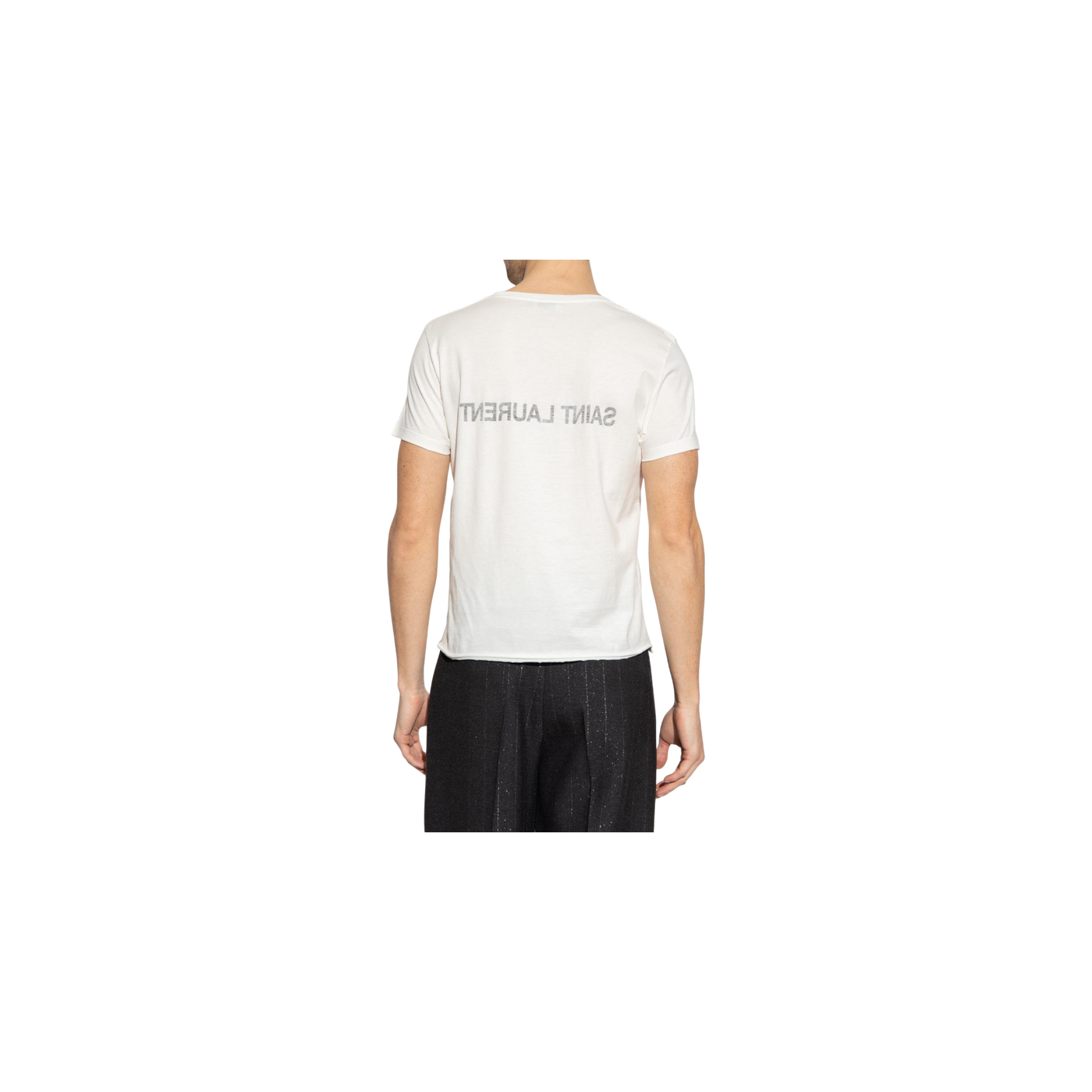 Saint Laurent Logo Printed Crewneck T-Shirt
