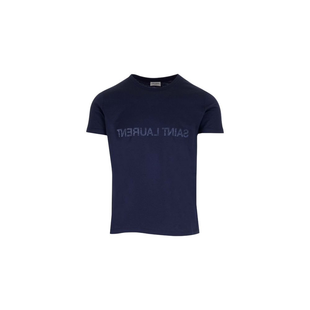 Saint Laurent Logo Printed Crewneck T-Shirt