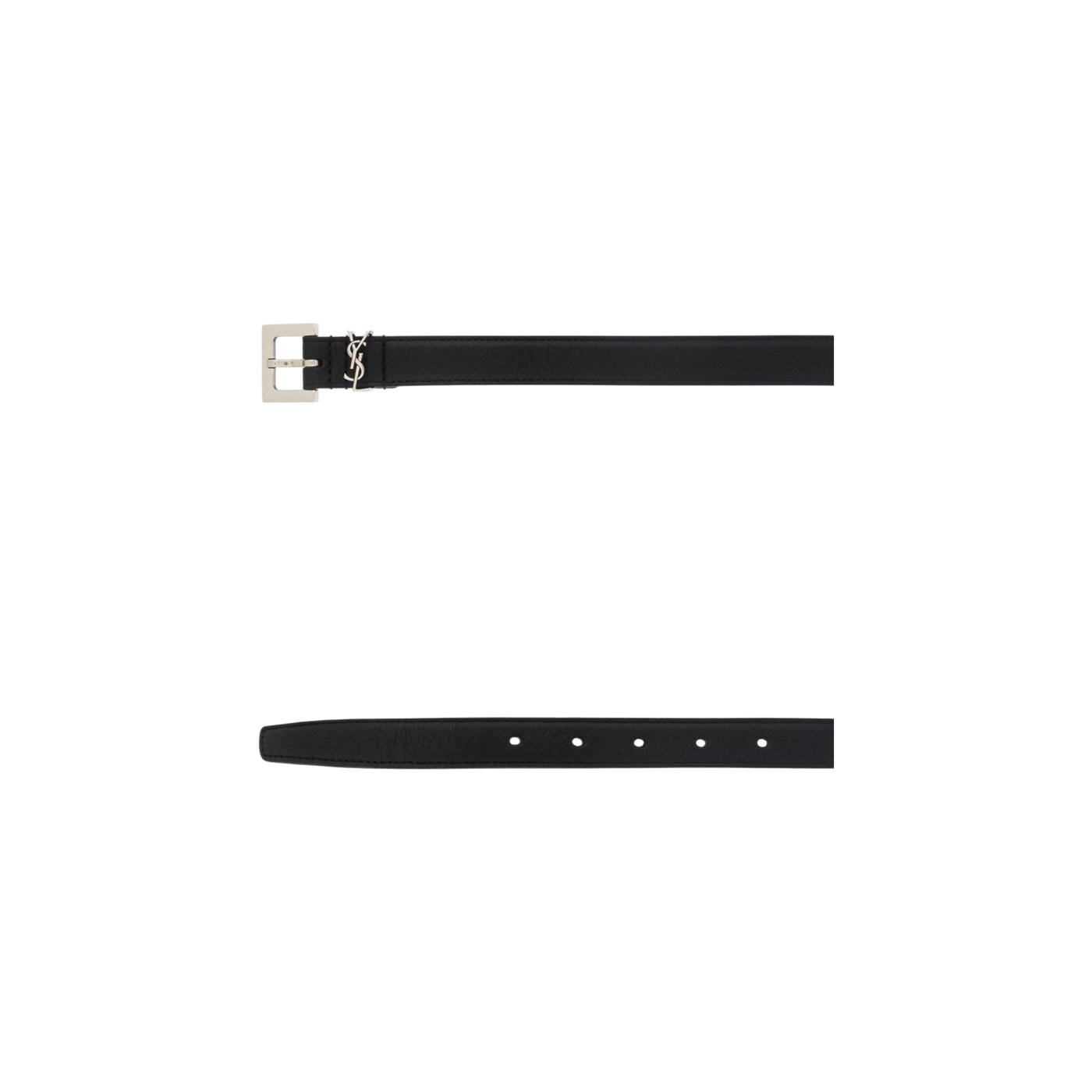 Saint Laurent Logo Plaque Buckled Belt