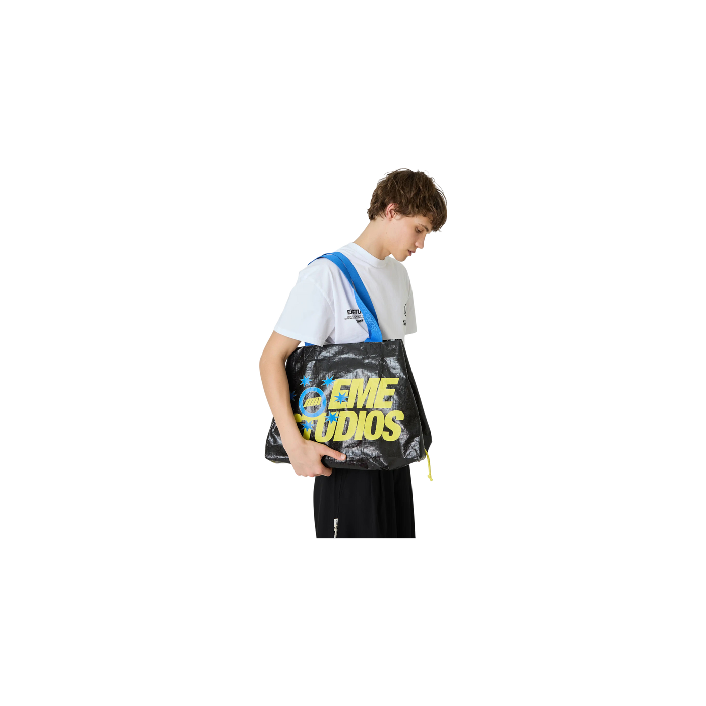 Eme Studios Saving Black Shopping Bag