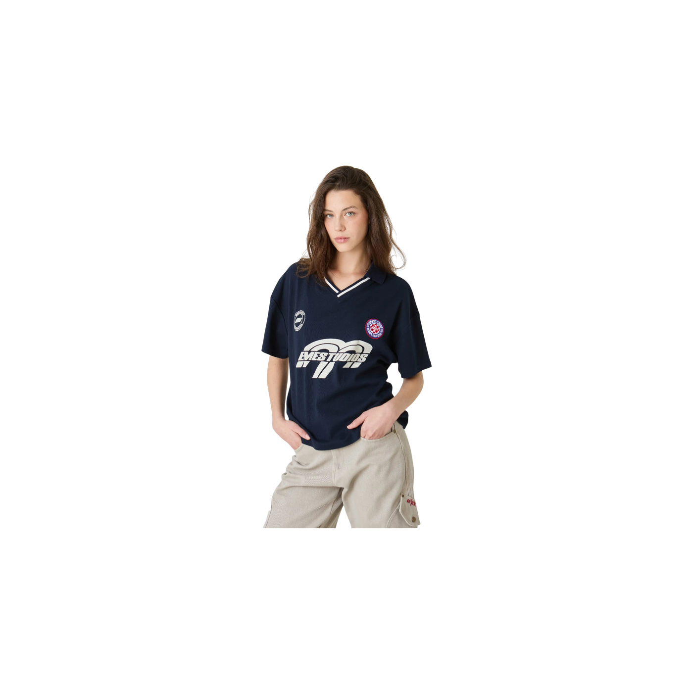 Eme Studios Score Navy Polo