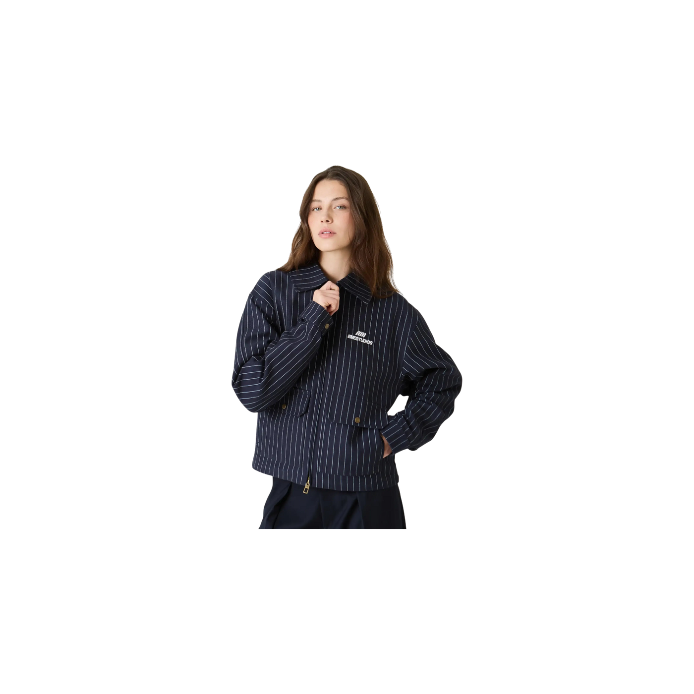 Eme Studios Siroq Striped Navy Jacket