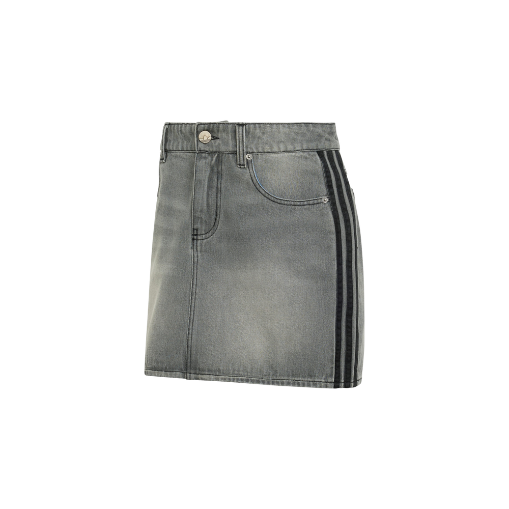 Adidas 3-Stripes Skirt Washed Grey Denim