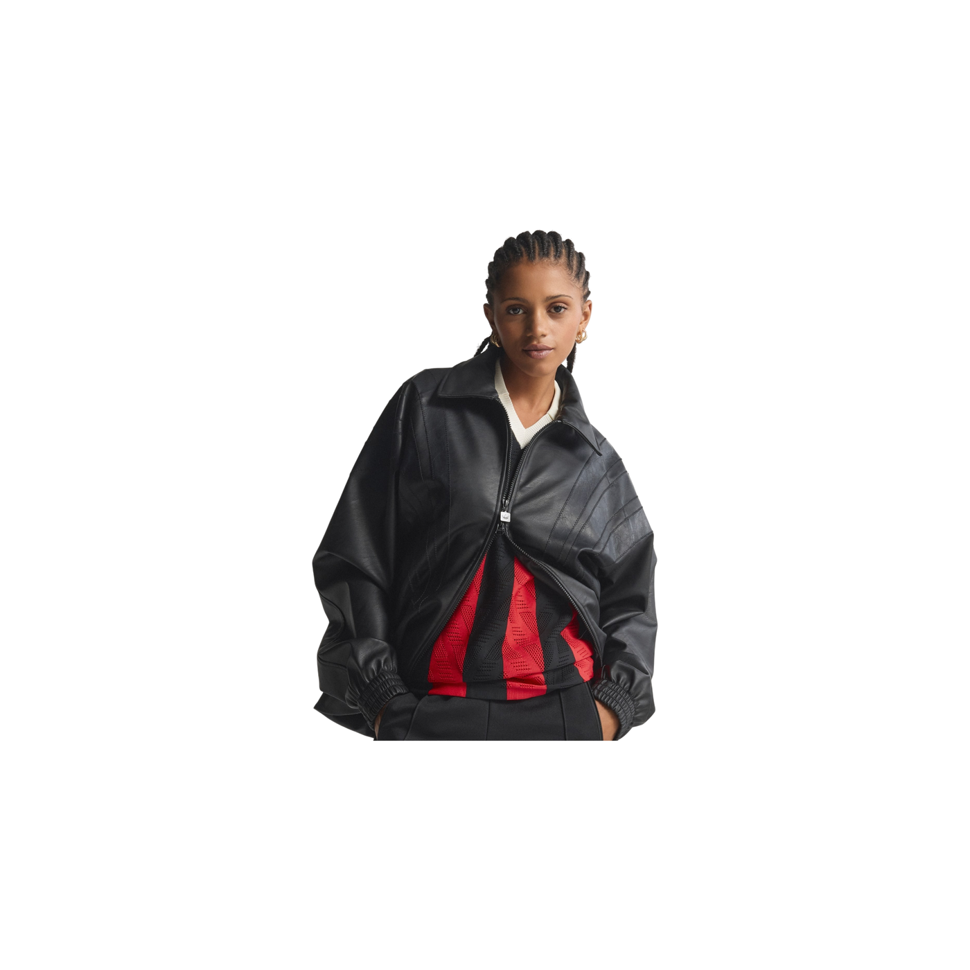 Adidas Santiago Pleather Jacket Black