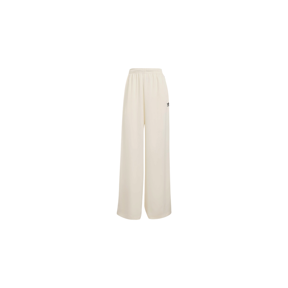 Adidas Adicolor Satin Wide Leg Track Pants Cream White