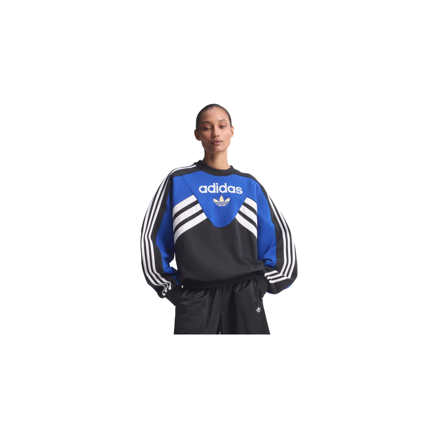 Adidas Crew With Cutline Sweatshirt Royal Blue