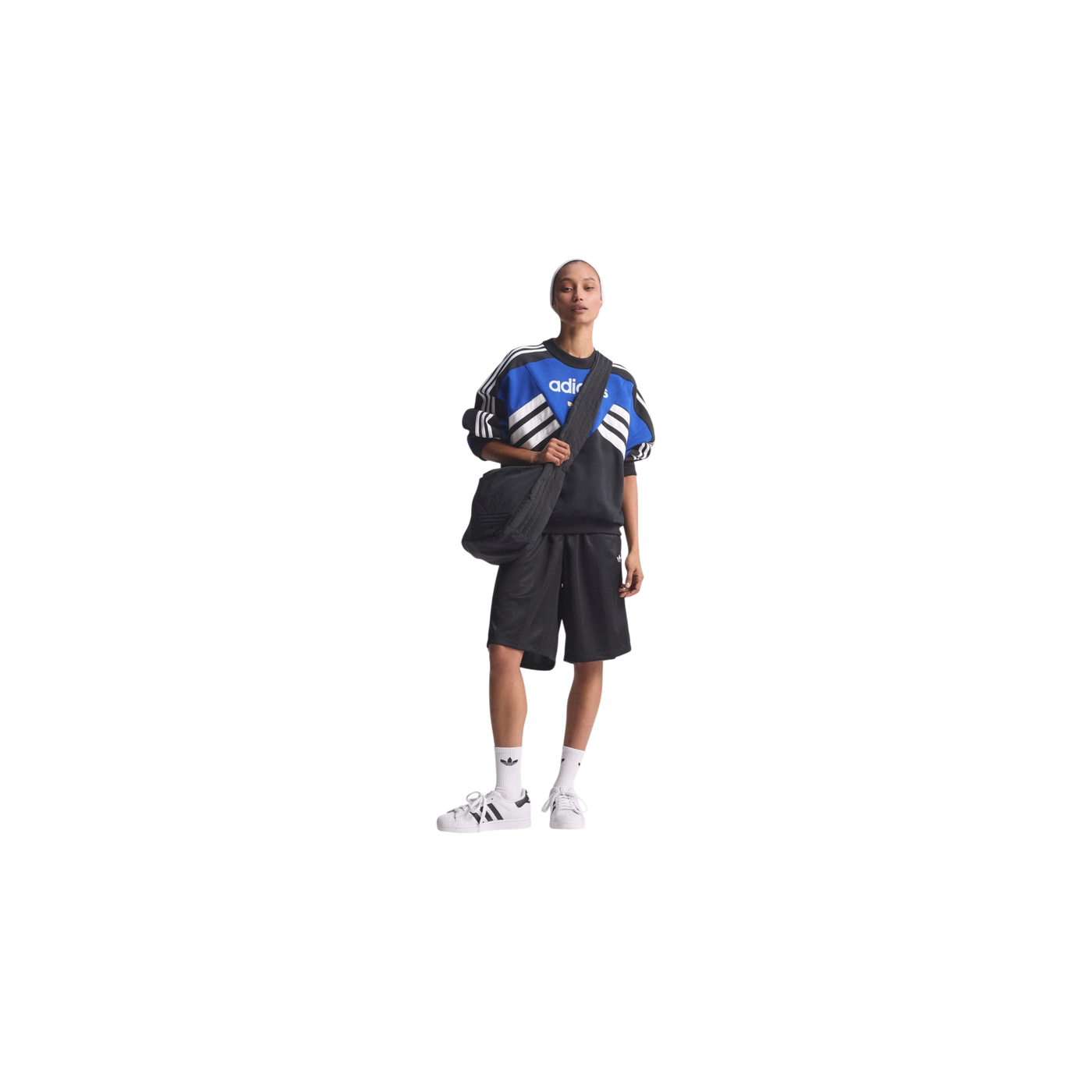 Adidas Crew With Cutline Sweatshirt Royal Blue