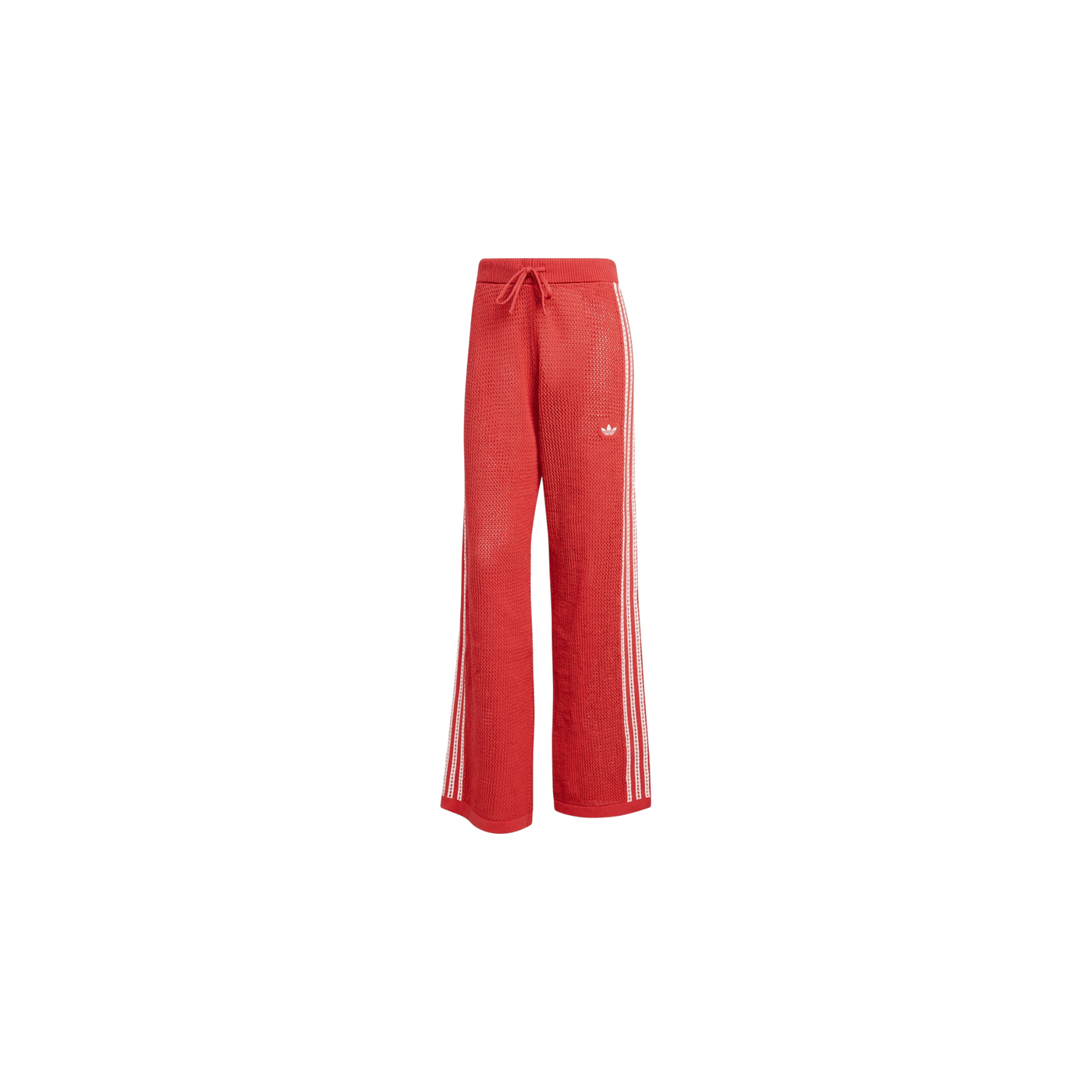 Adidas Knitted Crochet Firebird Track Pants Semi Lucid Red