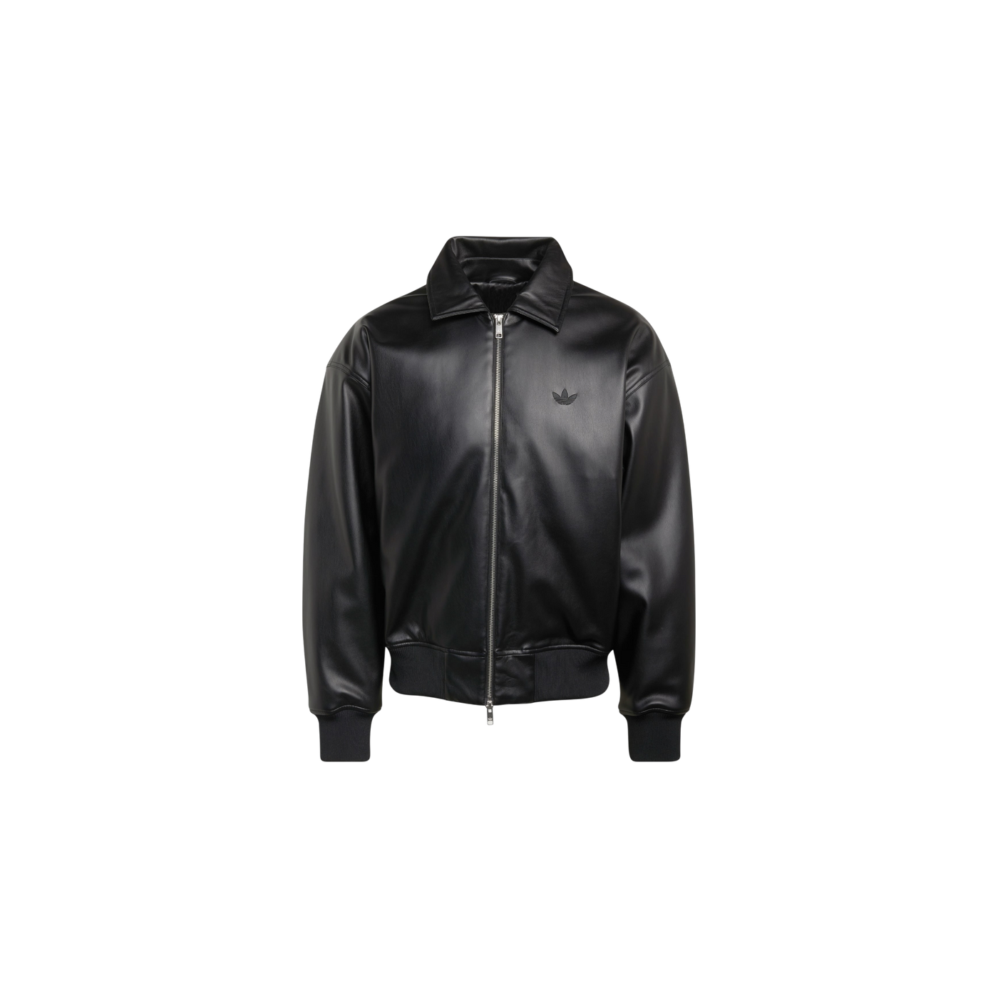 Adidas Premium Essentials Pleather Bomber Jacket Black