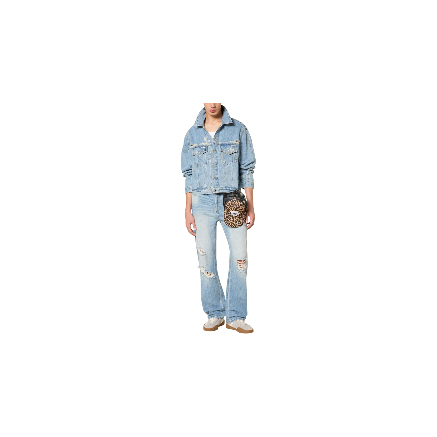Cole Buxton Destroyed Jeans Slim Fit 400 Blue