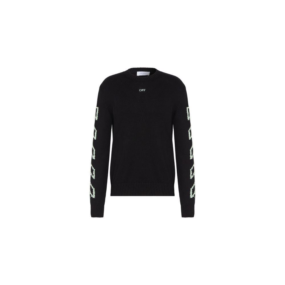Off-White Sweater Black / Mint / White