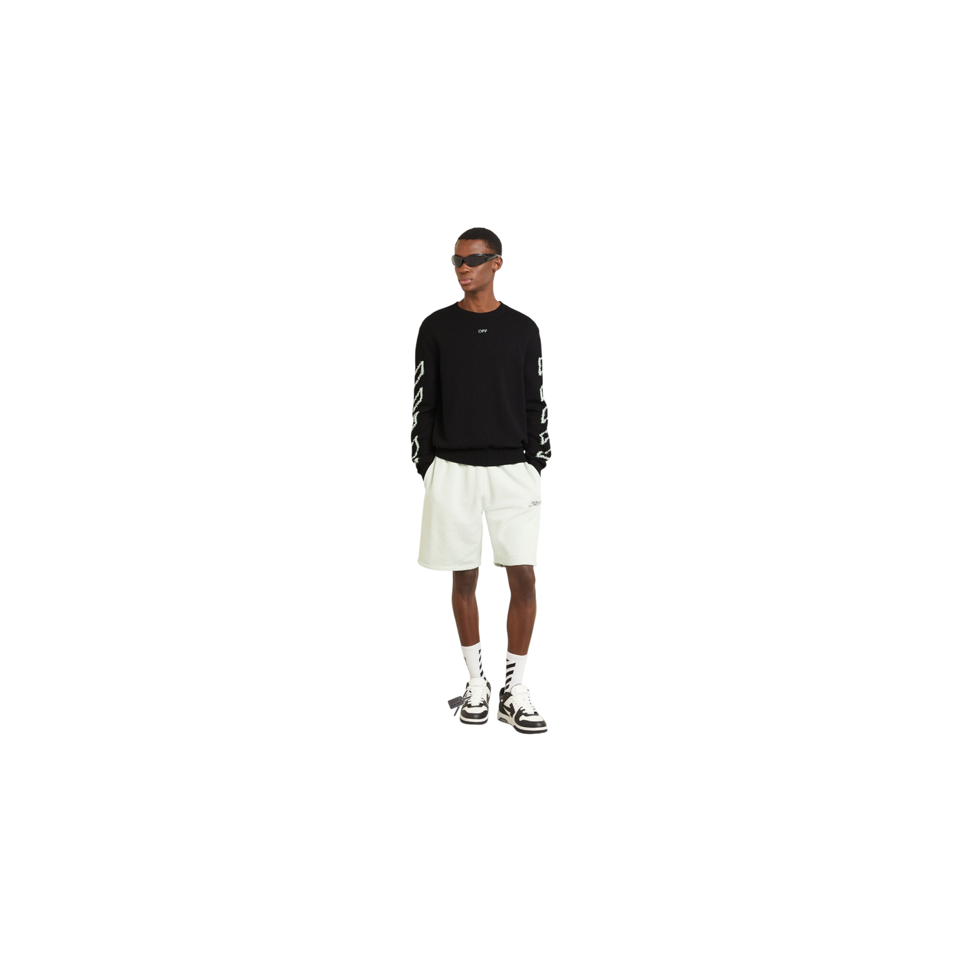 Off-White Sweater Black / Mint / White