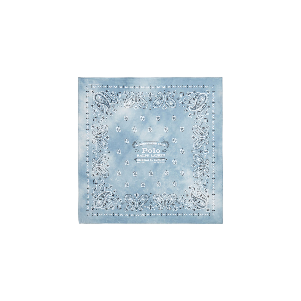 Polo Ralph Lauren Scarf Blue Gray / White / Black