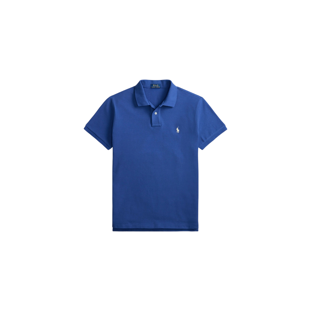 Polo Ralph Lauren Piqué Polo Shirt Custom Slim Fit Blue