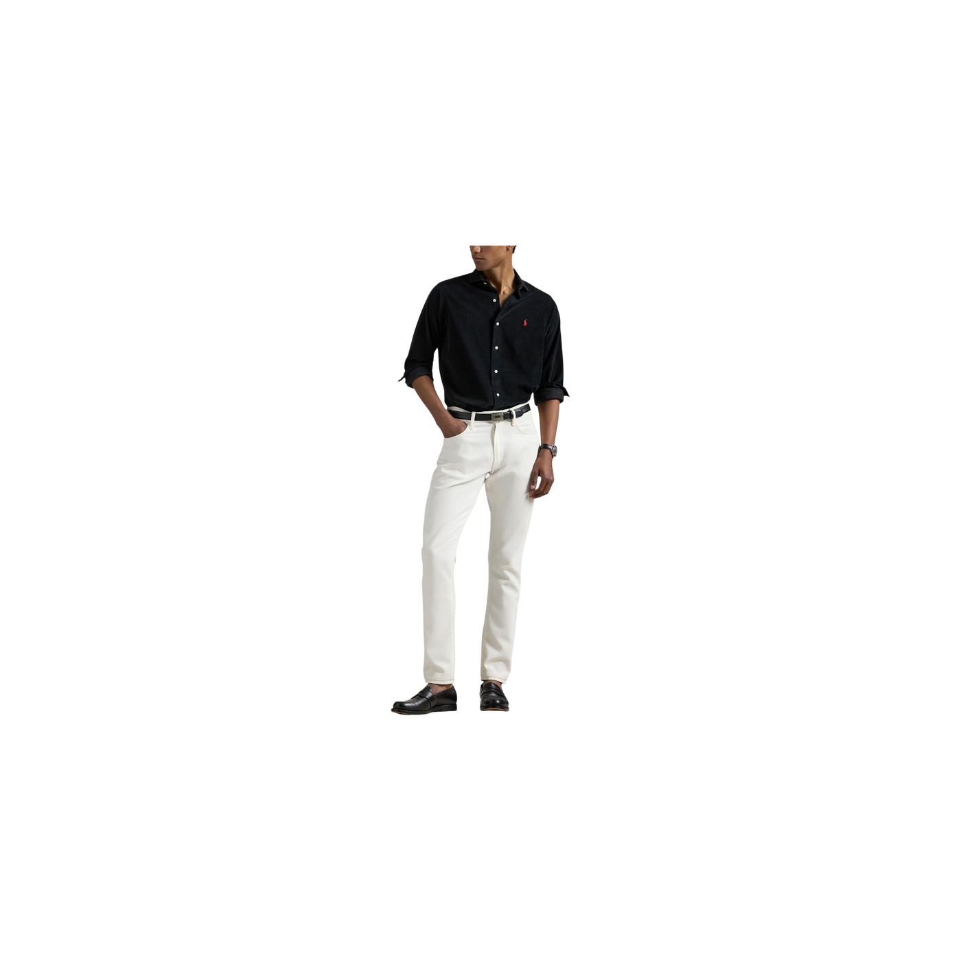 Polo Ralph Lauren Corduroy Shirt Custom Fit Black