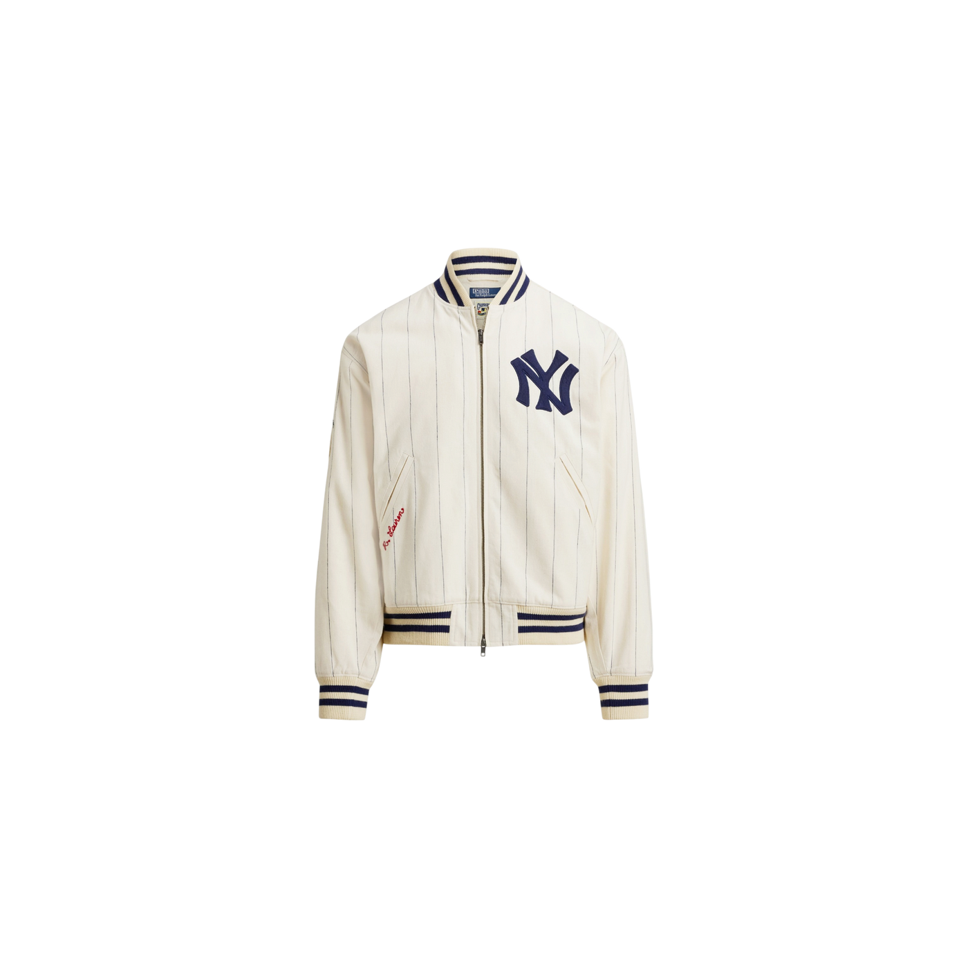 Polo Ralph Lauren Bomber Jacket Cream / Dark Red / Dark Blue