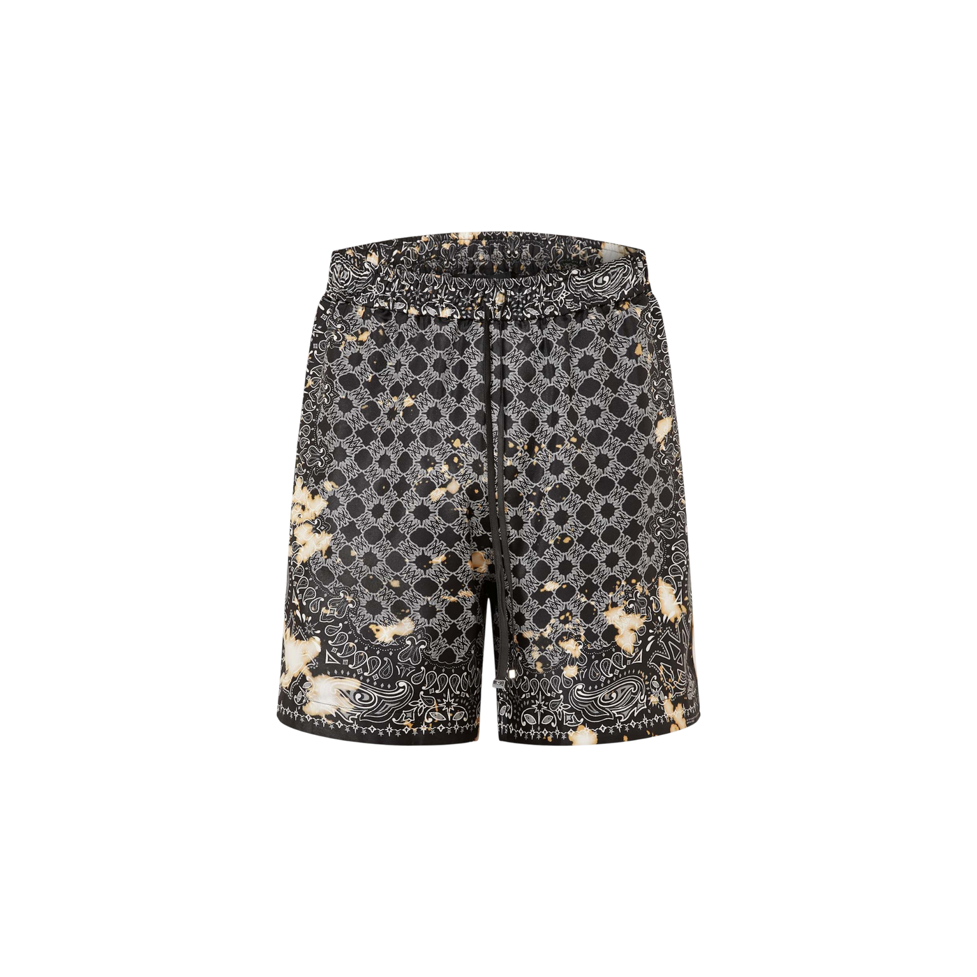 Amiri Silk Shorts Black / White / Beige