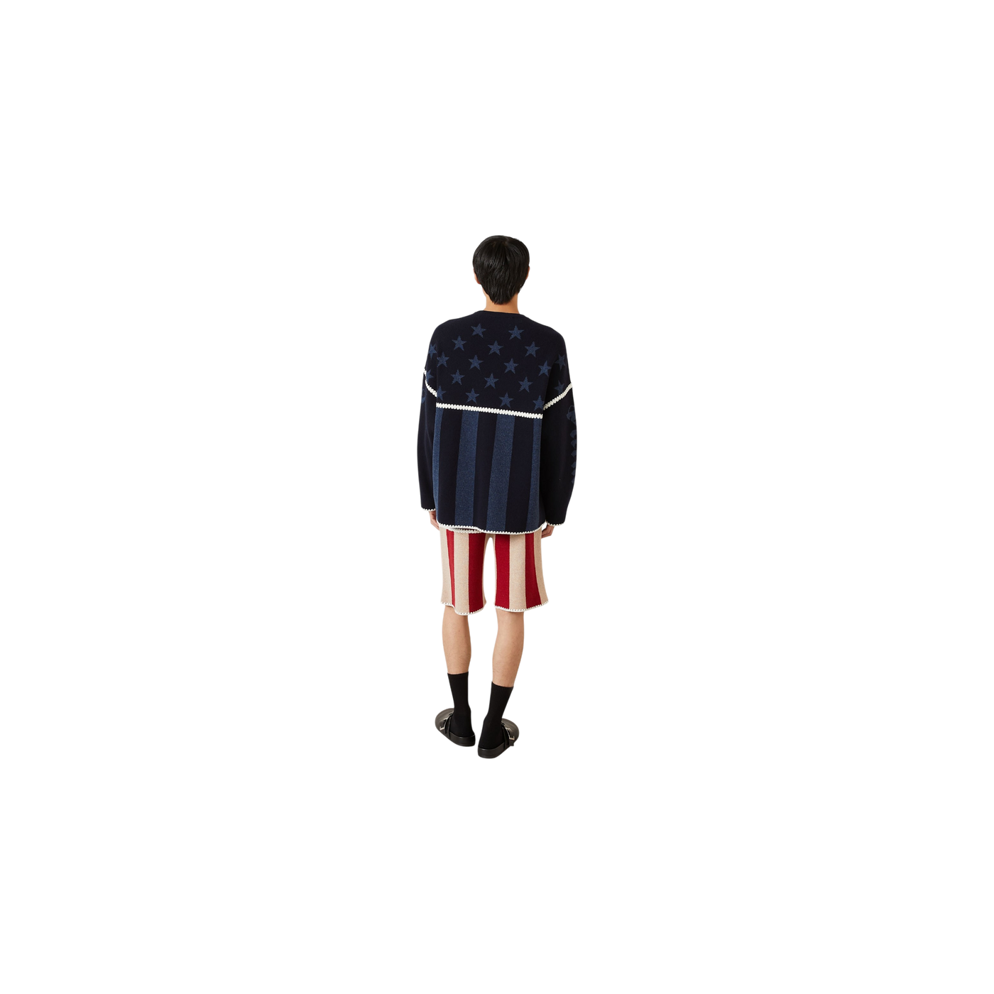 Palm Angels Sweater Stars & Stripes Dark Blue / Blue