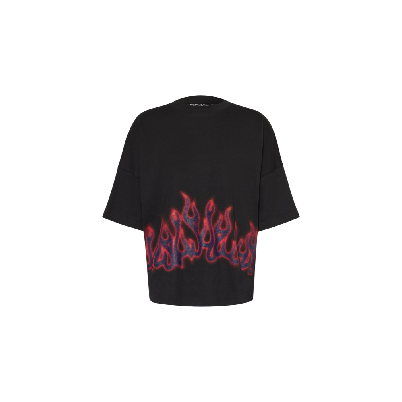 Palm Angels Flames Oversized Shirt Black