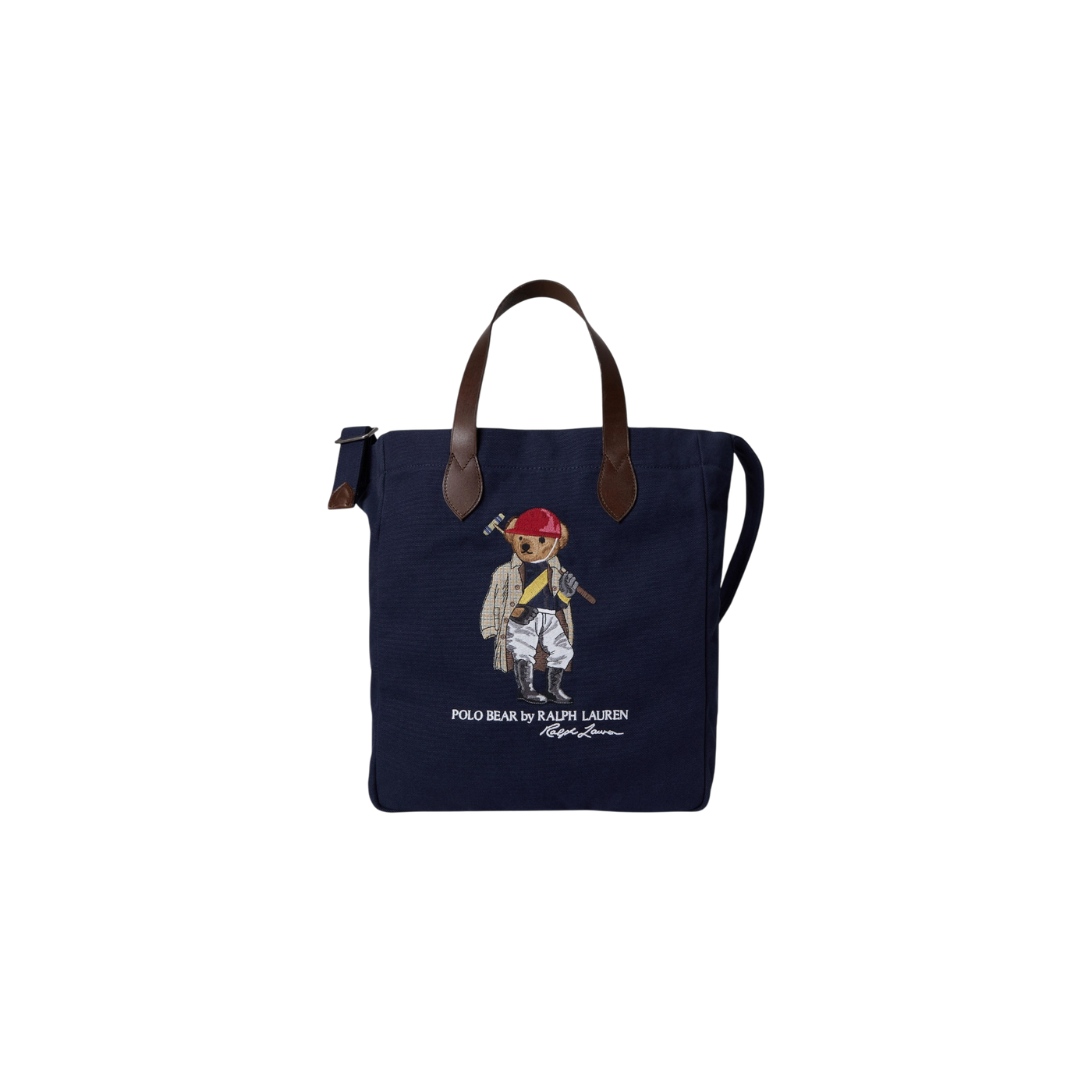 Polo Ralph Lauren Tote Bag Dark Blue / Dark Brown / Red
