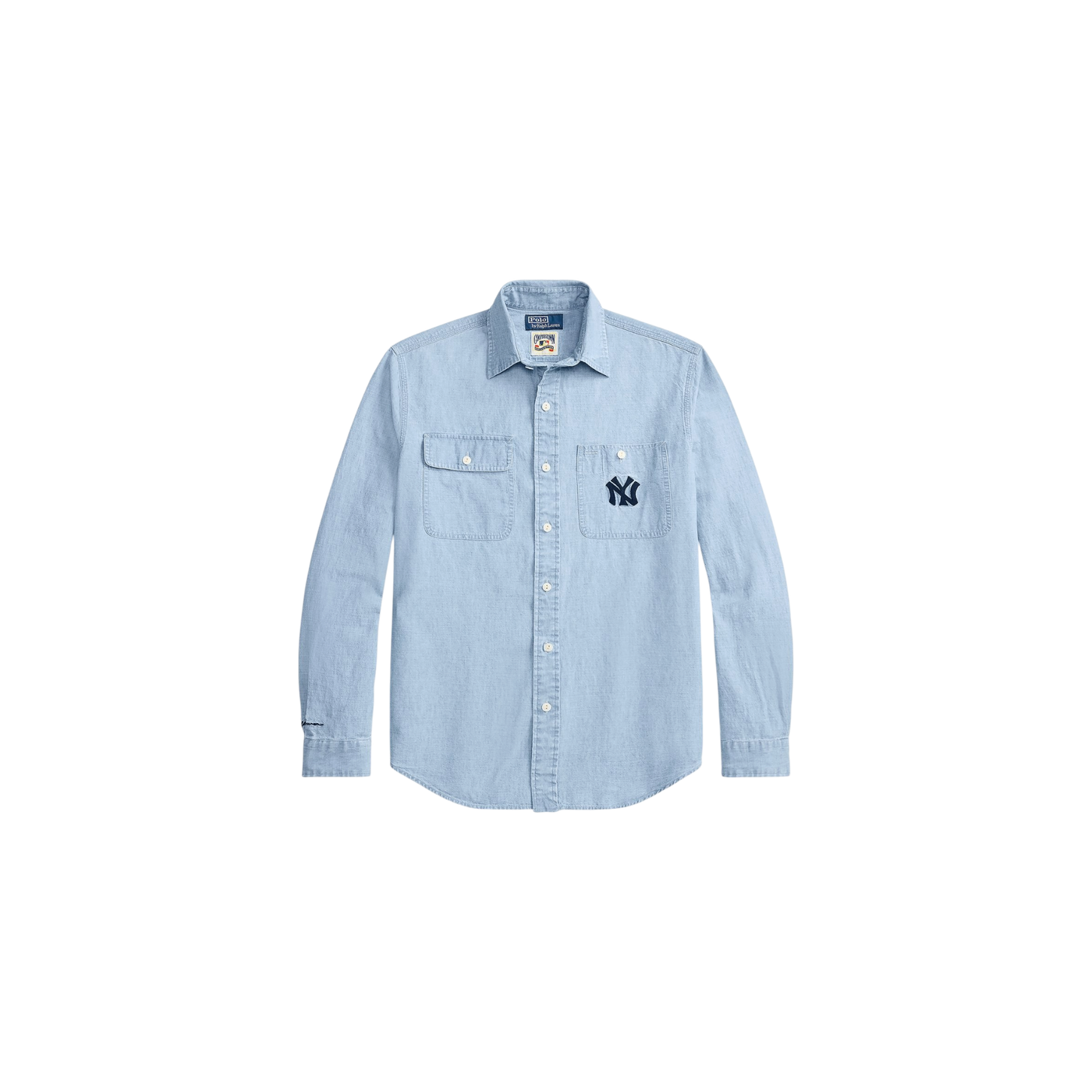 Polo Ralph Lauren Comfort Fit Shirt In Denim Look Light Blue / Dark Blue