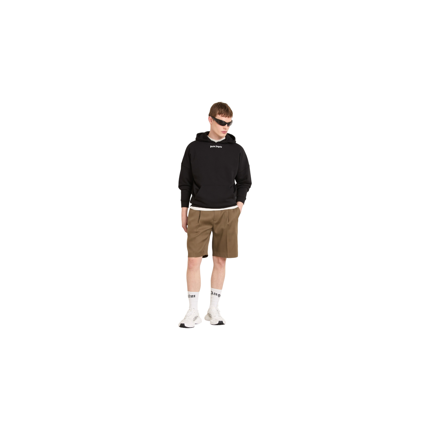 Palm Angels Oversized Hoodie Black / White