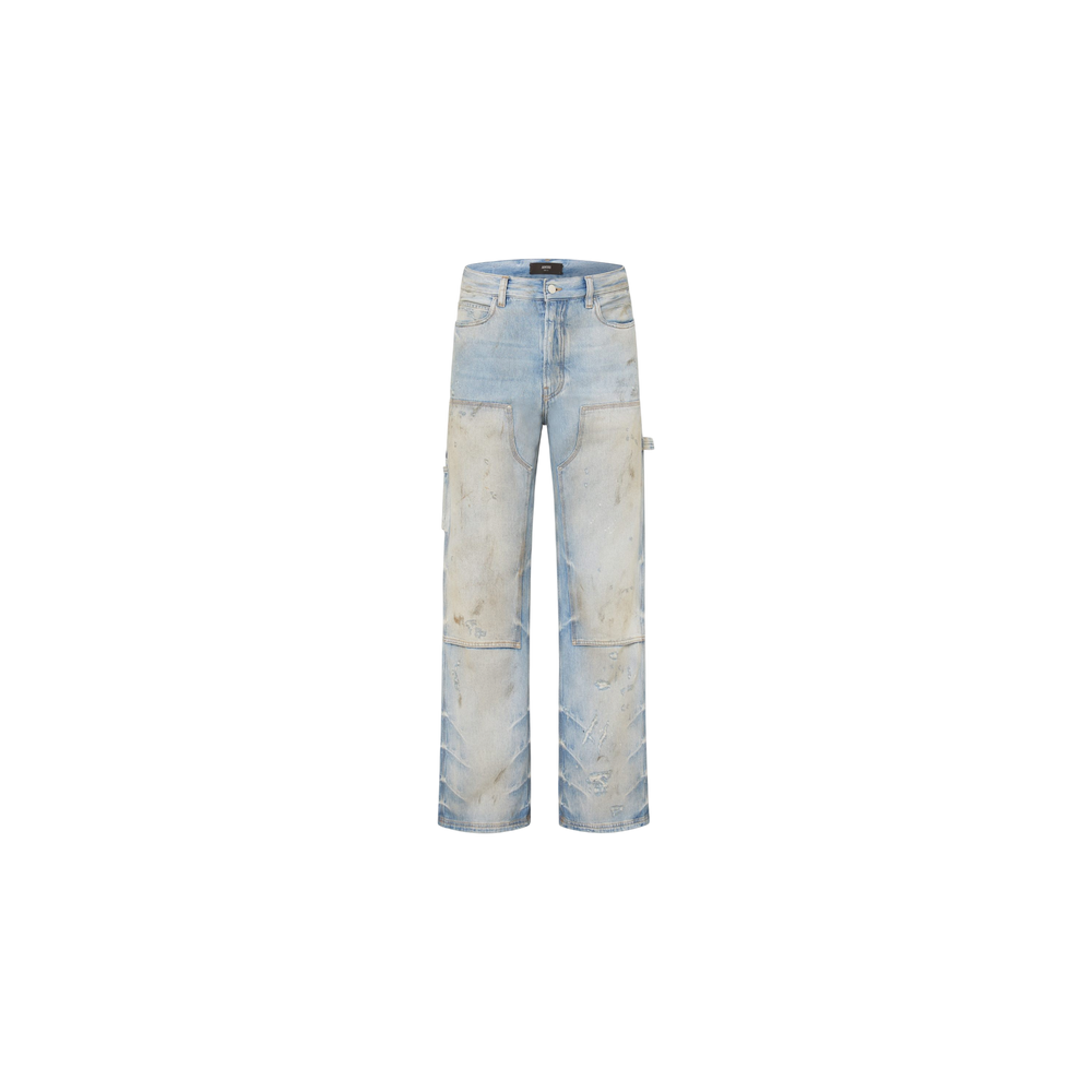 Amiri Destroyed Jeans Regular Fit Perfect Antique Indigo