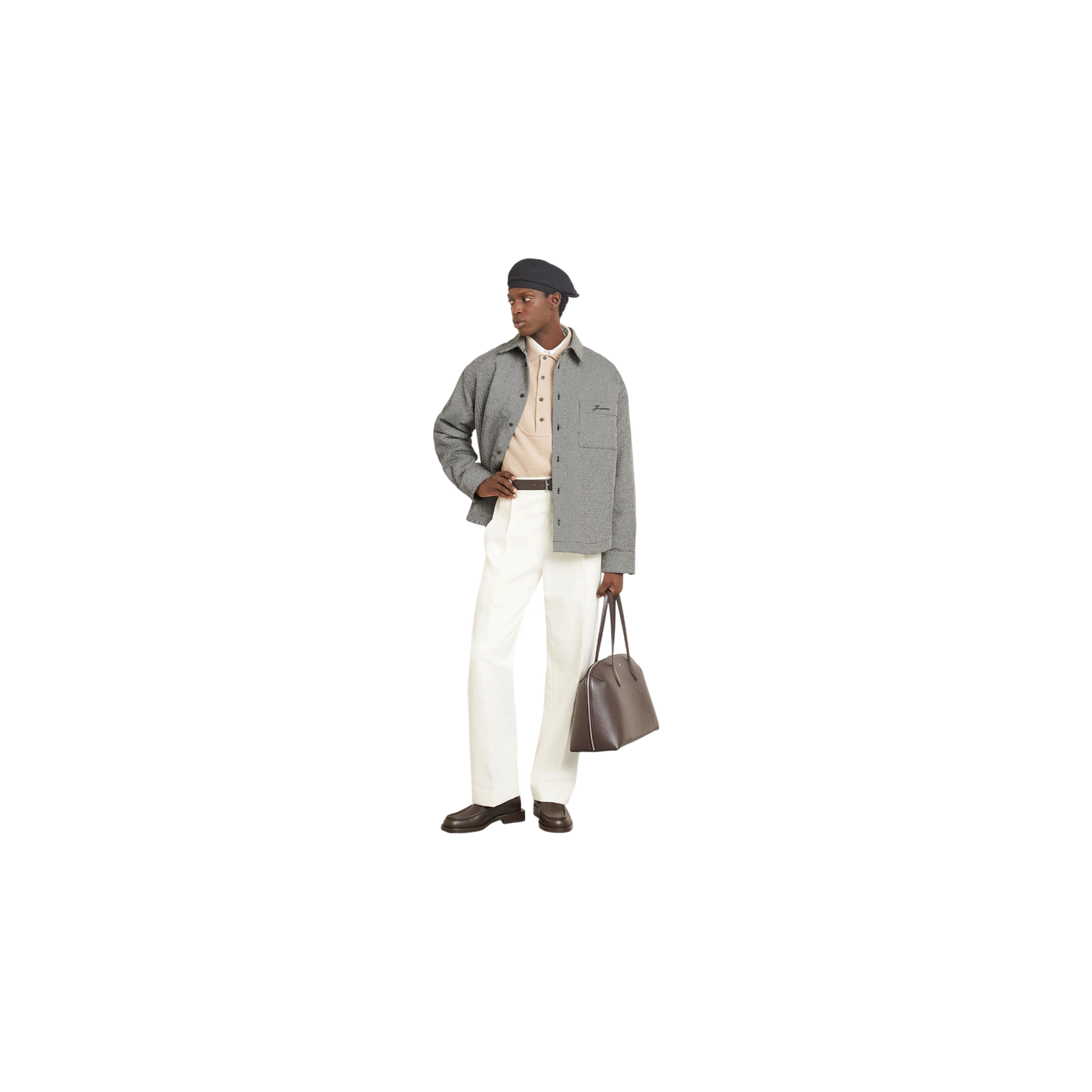Jacquemus Overshirt La Chemise Molino Gray / Light Gray