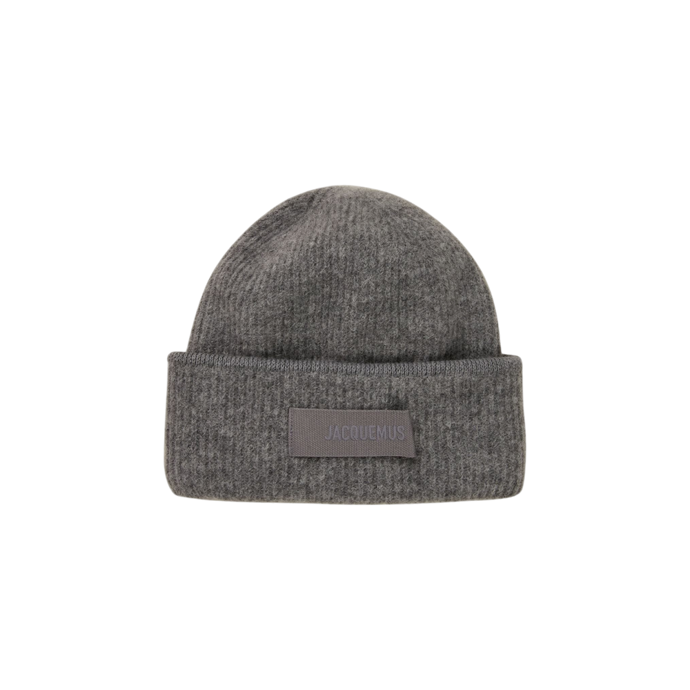 Jacquemus Hat Le Bonnet Gros Grain With Alpaca Gray