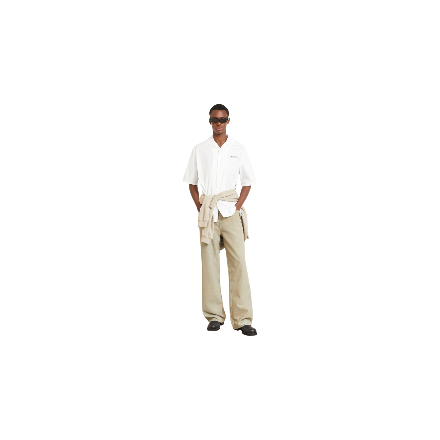 Off-White Comfort Fit Resort Shirt White / Black