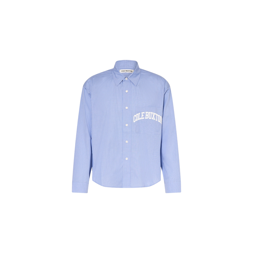 Cole Buxton Shirt Comfort Fit Light Blue Gray White