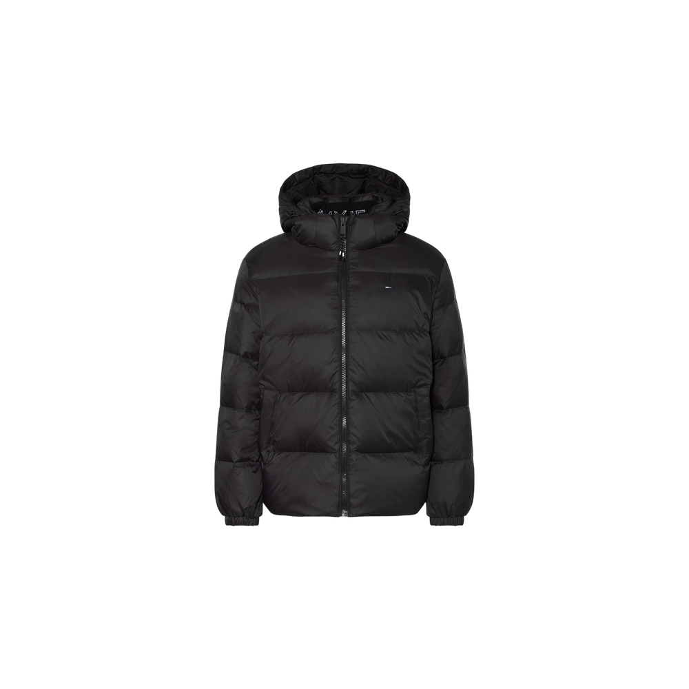 Tommy Jeans Down Jacket With Removable Hood Black