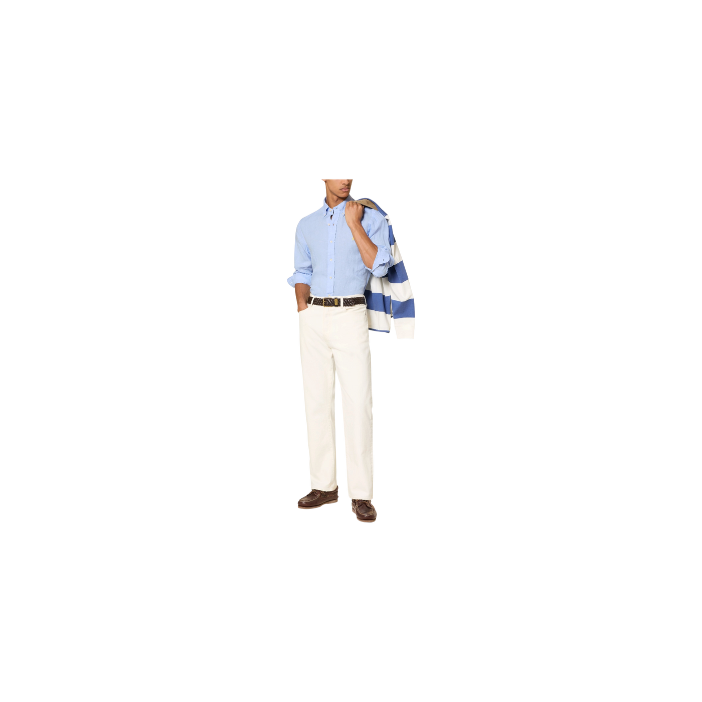 Polo Ralph Lauren Linen Shirt Custom Fit Light Blue