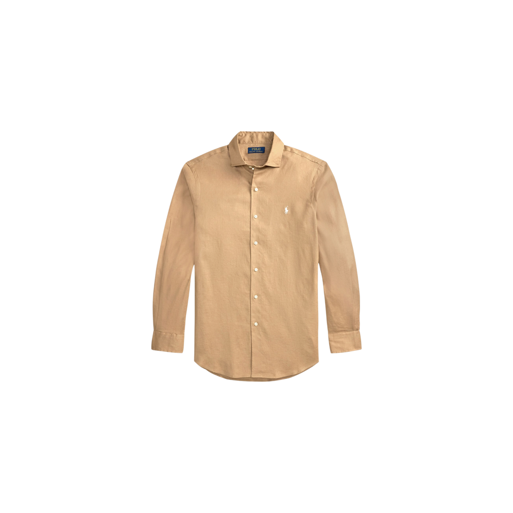 Polo Ralph Lauren Custom Fit Linen Shirt Camel