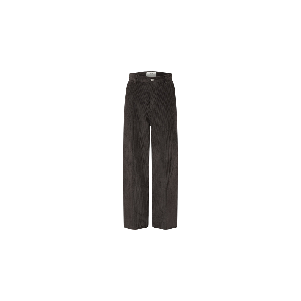 Ami Paris Corduroy Trousers Regular Fit Dark Gray