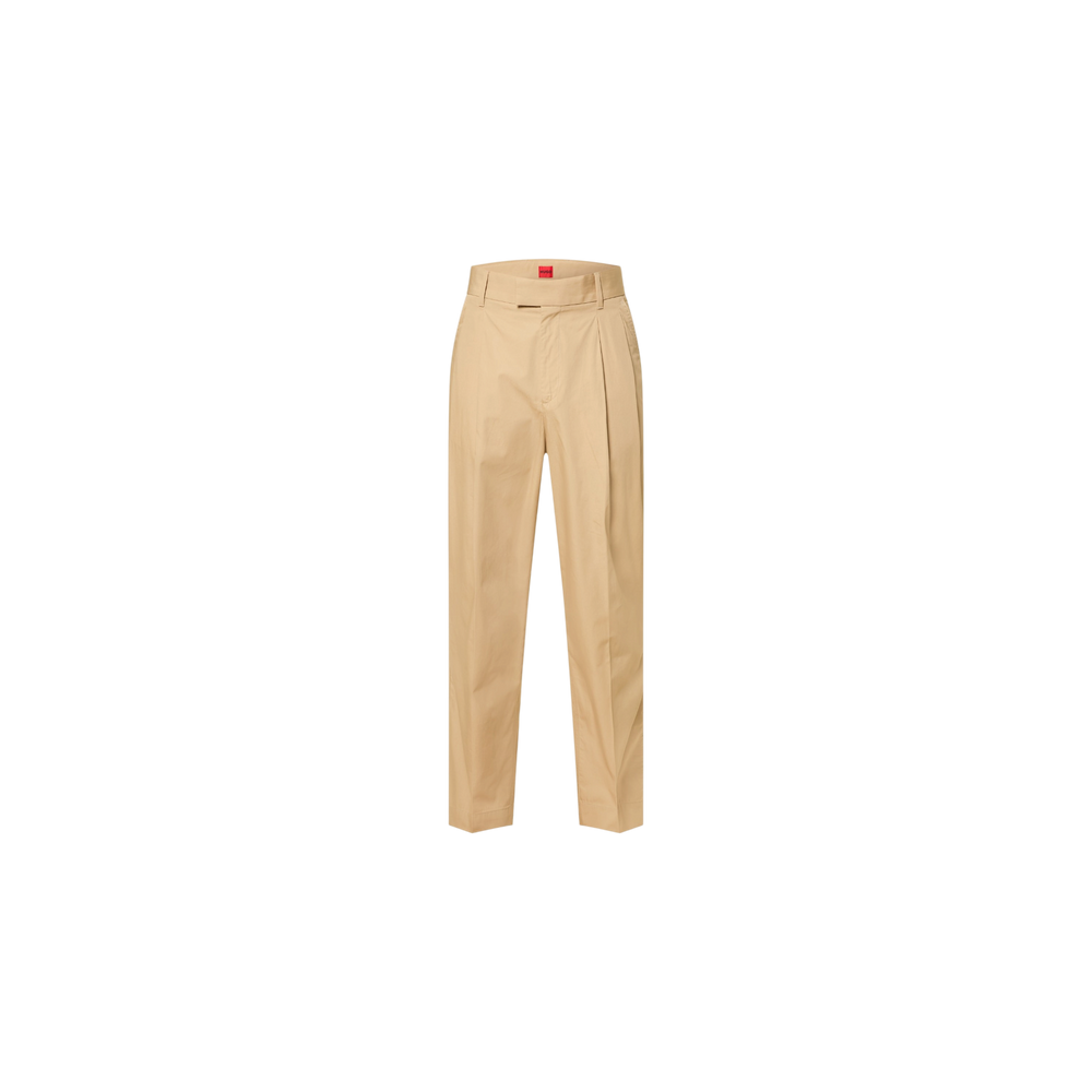 Hugo Celeg Straight Fit Pants Beige