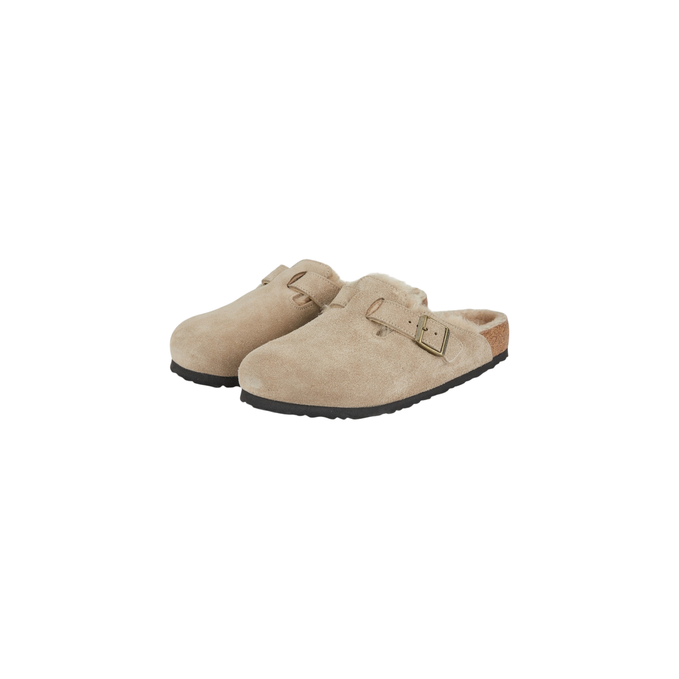 Birkenstock Boston Mules Lined Taupe