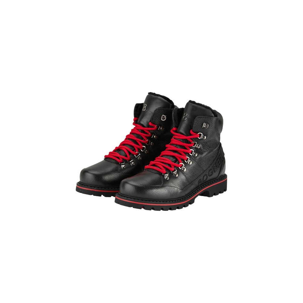 Bogner Lace-up Boots Helsinki S 26 Lined Black / Red