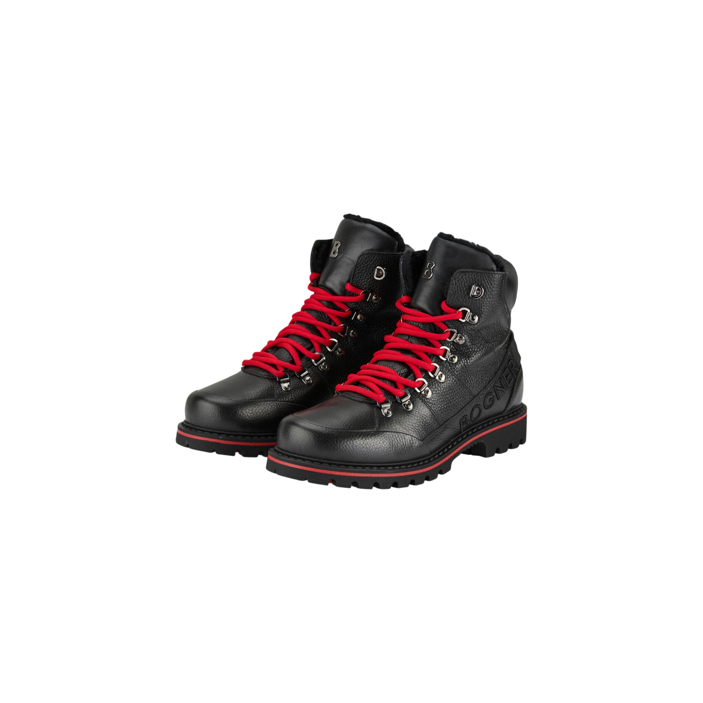 Bogner Lace-up Boots Helsinki S 26 Lined Black / Red