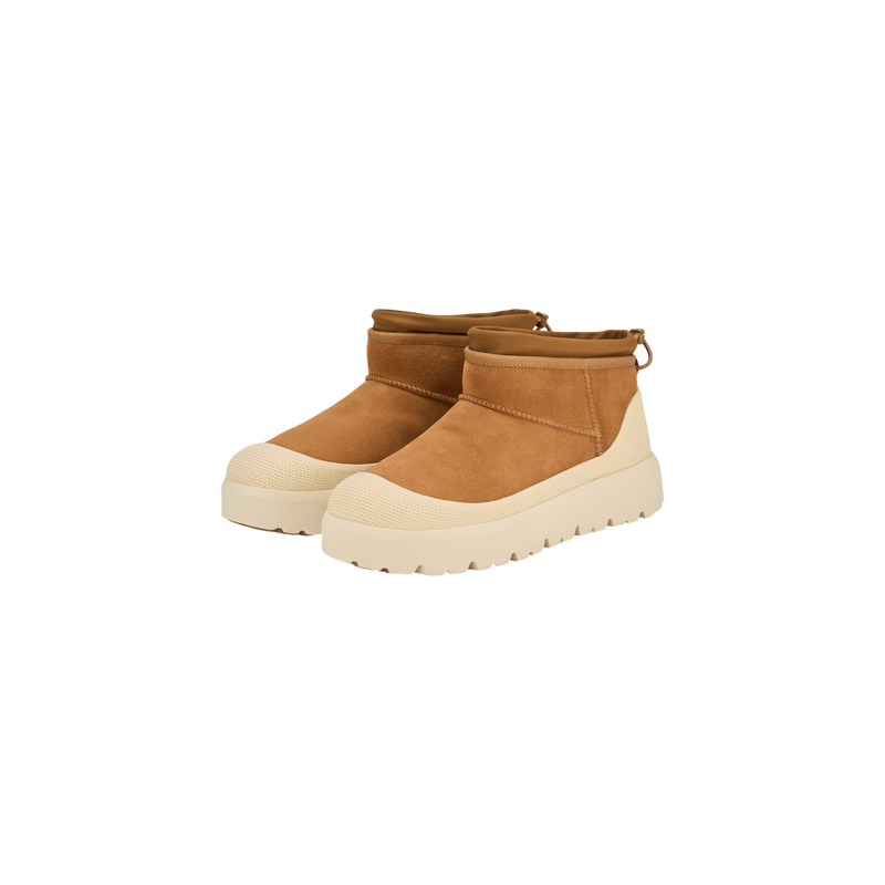 Ugg Plateau Boots Classic Ultra Mini Weather Hybrid Lined Camel / Cream